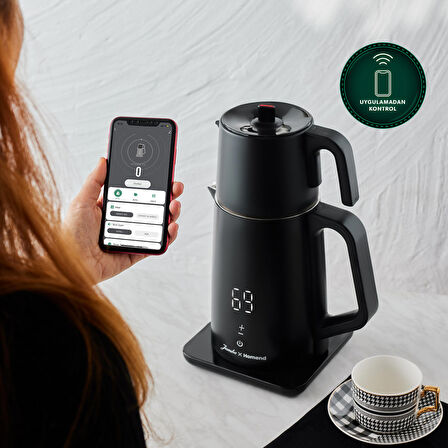 Jumbo x Homend Royaltea Cooltouch 1792H Siyah Çift Duvarlı Paslanmaz Çelik Çay Makinesi Wifi ile Kontrol